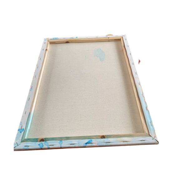 Original Artwork Clouds Canvas Painting Pink Peach Blue 16 x 20 Acrylic - Picture 16 of 16